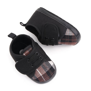 Dark Plaid Pattern Baby Shoes 2 - Minitaq baby kids clothes dress