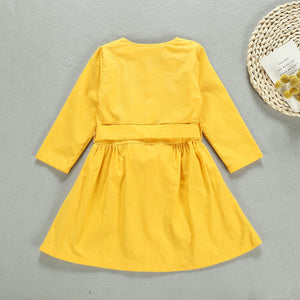 Adorable Yellow Casual Frock 7 - Minitaq baby kids clothes dress