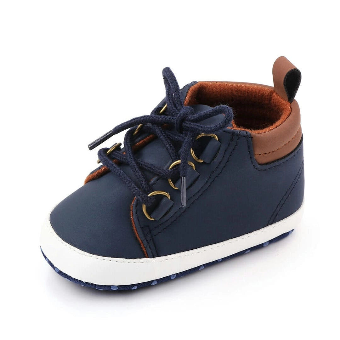 Blue Brown Casual Lace-Up Stylish Baby Shoes 4 - Minitaq baby kids clothes dress