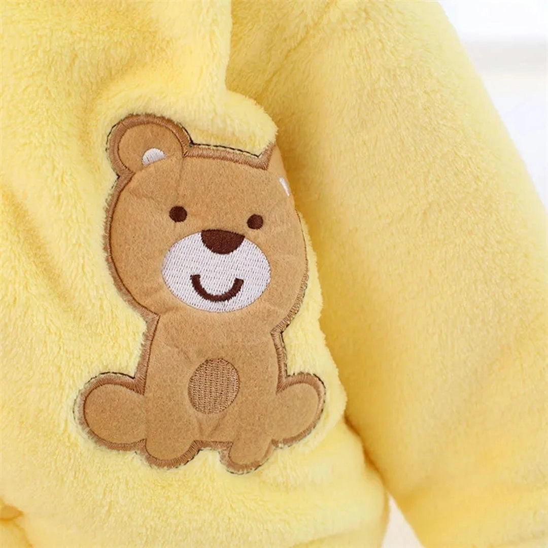 Yellow Bear Winter Hooded Romper 5 - Minitaq baby kids clothes dress