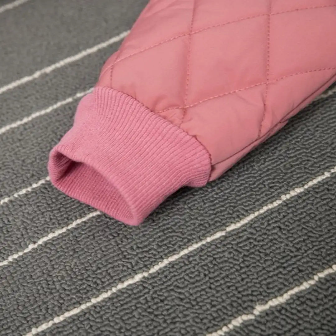 Pink Quilted Puffer N Fur Pocket Style Set - Minitaq baby kids clothes dress