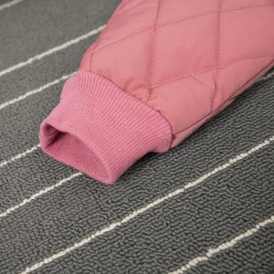 Pink Quilted Puffer N Fur Pocket Style Set - Minitaq baby kids clothes dress