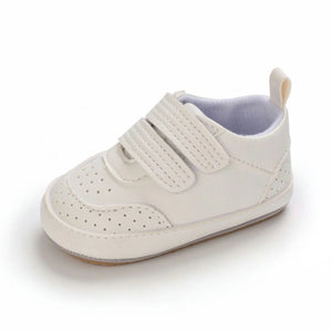 White Leather Baby Shoes With Velcro Straps 4 - Minitaq baby kids clothes dress