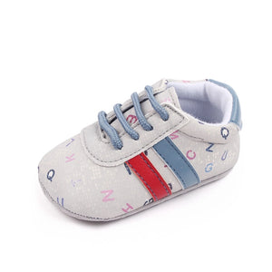 Alphabetical Pattern Baby Shoes with Red and Blue Stripes 4 - Minitaq baby kids clothes dress