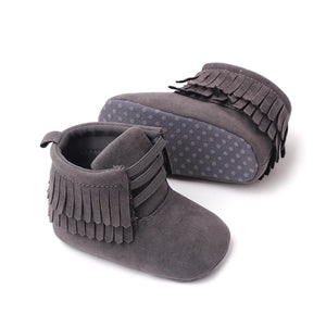 Trendy Soft Grey High Ankle Baby Shoes 4 - Minitaq baby kids clothes dress