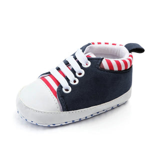 Black Baby Sneakers with White Stripes 4 - Minitaq baby kids clothes dress