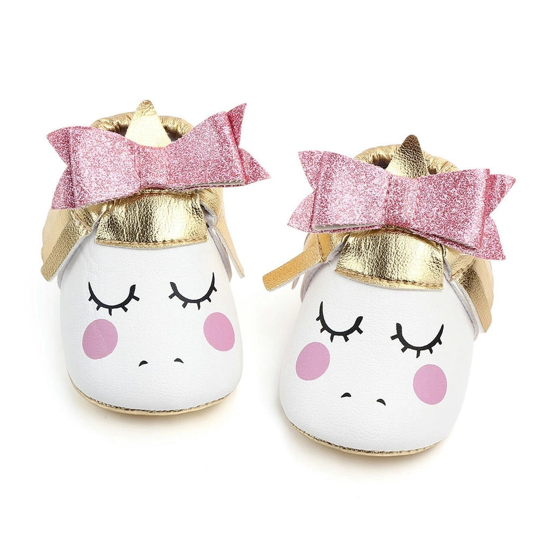 Cute Unicorn Style White and Gold Baby Girl Shoes 4 - Minitaq baby kids clothes dress