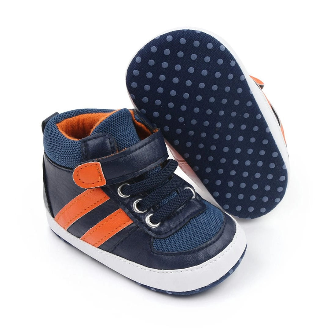 Blue and Orange High Ankle Baby Shoes 4 - Minitaq baby kids clothes dress