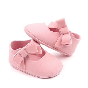 Stylish Soft Pink Baby shoes with Bow 4 - Minitaq baby kids clothes dress