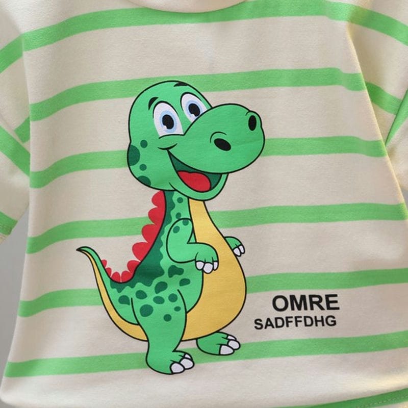 Cartoon Dino T-Shirt With Shorts 4 - Minitaq baby kids clothes dress