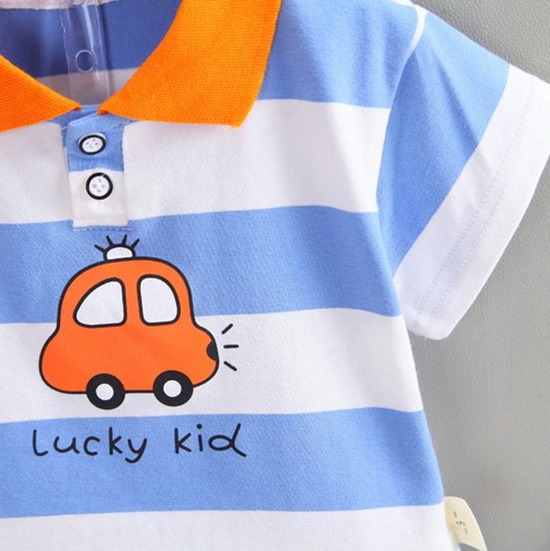 Lucky Kid Car Design Shirt and Shorts 4 - Minitaq baby kids clothes dress