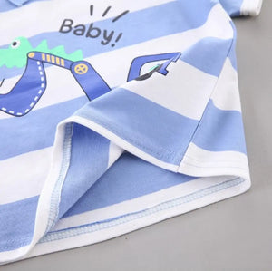 Dino Excavator Blue Polo With Cotton Jeans 5 - Minitaq baby kids clothes dress