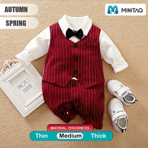 Smart Red Dress Cotton Romper 2 - Minitaq baby kids clothes dress