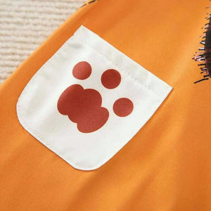 Bear Paws Red Orange Baby Romper 6 - Minitaq baby kids clothes dress