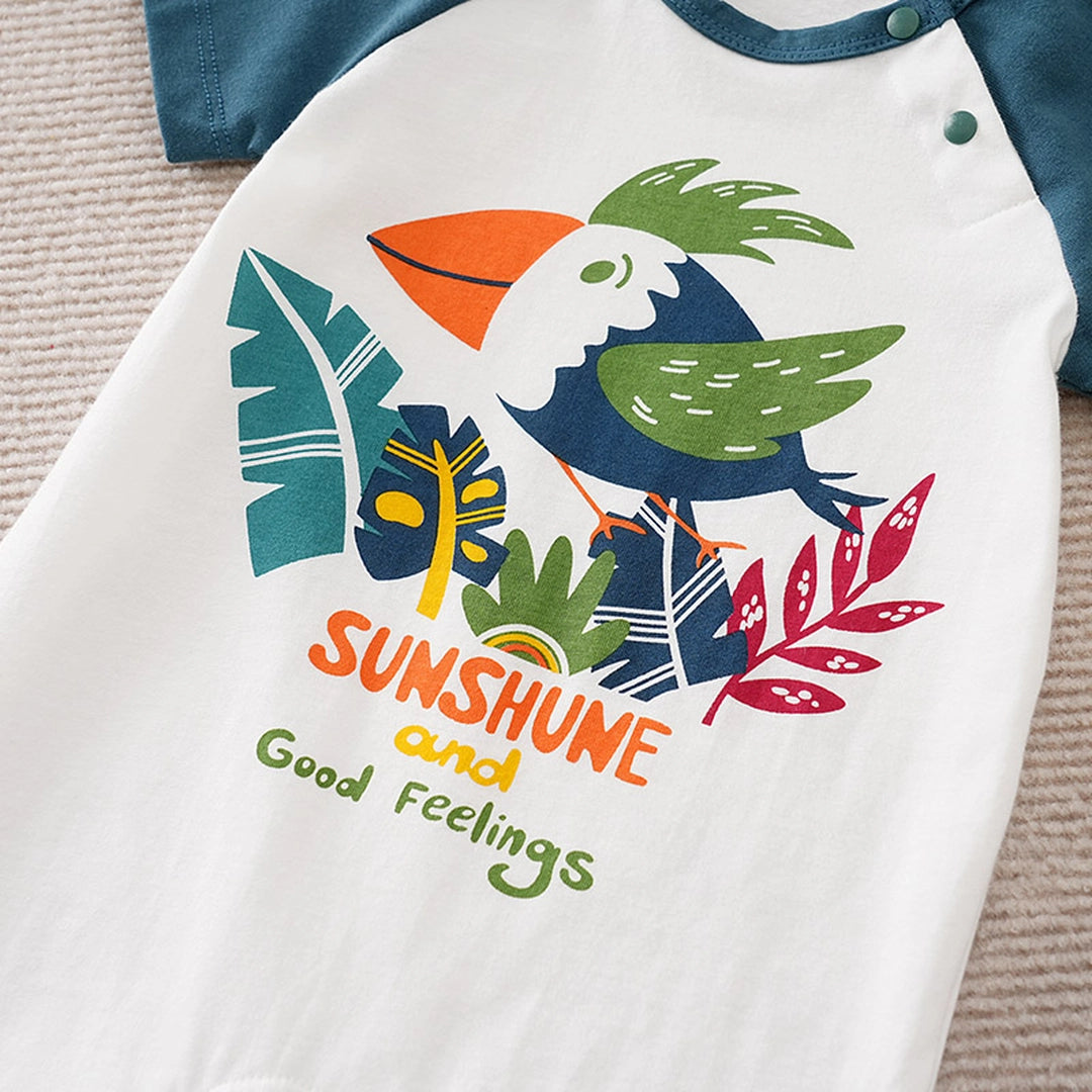 Joyful Bird Summer Glide Cotton Baby Romper 4 - Minitaq baby kids clothes dress