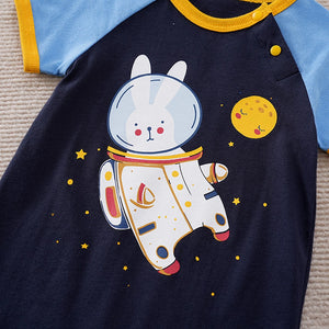 The Bunny Space Adventure Cotton Summer Romper 4 - Minitaq baby kids clothes dress