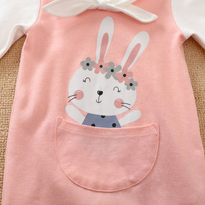 Casual Pink Bunny Romper 5 - Minitaq baby kids clothes dress