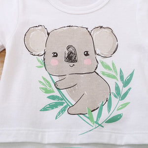 Cute Koala romper with green stripes 5 - Minitaq baby kids clothes dress