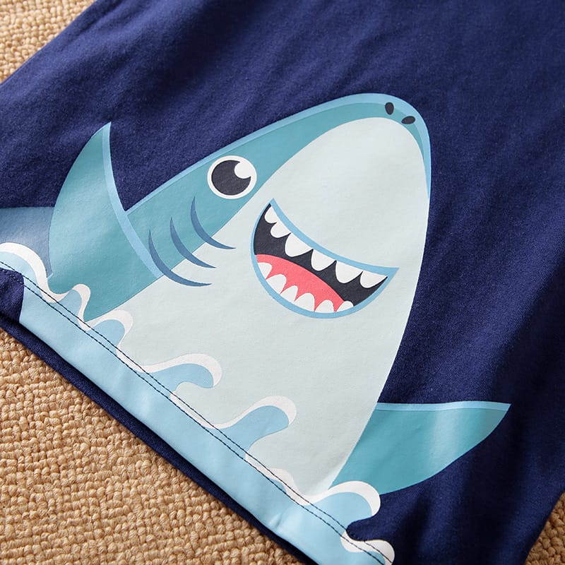 Blue Shark Cotton Kids T-Shirt 4 - Minitaq baby kids clothes dress