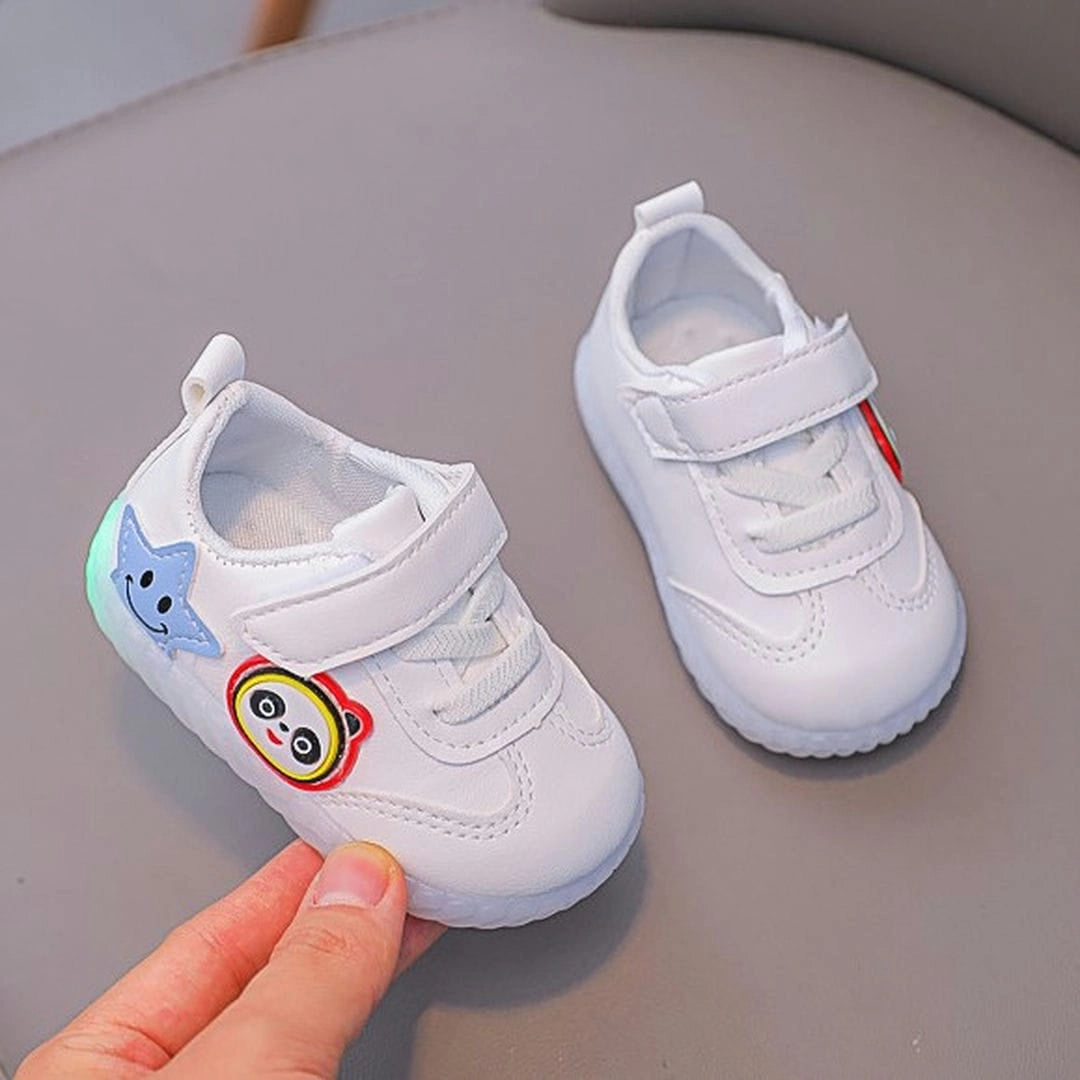 Elegant White Cartoon Kids Shoes with Sole Lights 4 - Minitaq baby kids clothes dress