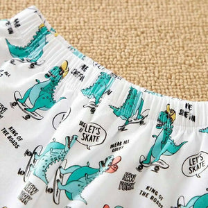 Dino Surfing T-Shirt N Shorts Summer 2pc Set 5 - Minitaq baby kids clothes dress