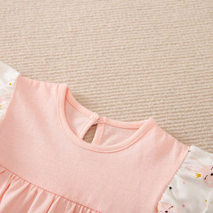 Pink Onesie With Bunny Skirt For Baby Girl 5 - Minitaq baby kids clothes dress