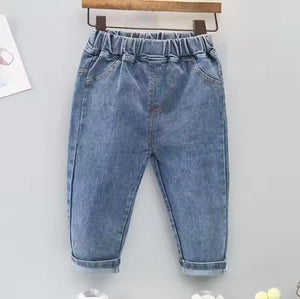 Cartoon Pocket Black Striped Shirt N Blue Jeans Set - Minitaq baby kids clothes dress