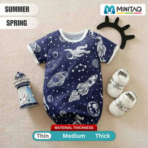 Space Zone Dark Blue Baby Romper 2 - Minitaq baby kids clothes dress