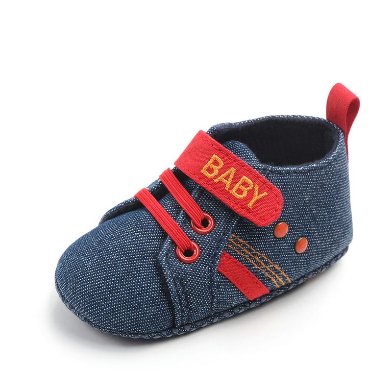 Blue Red Canvas Denim Style Baby Shoes 4 - Minitaq baby kids clothes dress