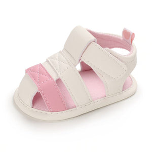 Soft White N Pink Baby Summer Sandals 5 - Minitaq baby kids clothes dress