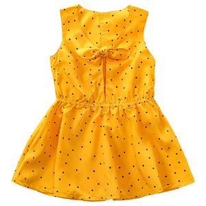 Sleeveless Causal Yellow Baby Girl Dress 6 - Minitaq baby kids clothes dress