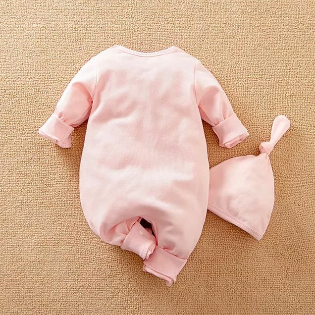 Can Do Baby Pink Romper With Cap 5 - Minitaq baby kids clothes dress