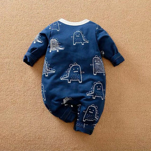 Dino Doodle Blue Baby Romper 5 - Minitaq baby kids clothes dress