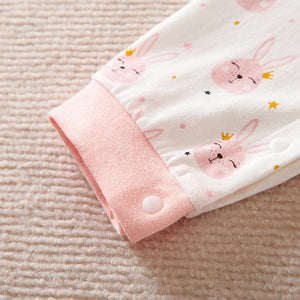 Little Pink Bunnies Pattern Baby Romper 5 - Minitaq baby kids clothes dress