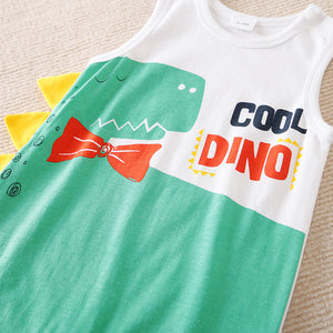 Cool Dino Sleeveless Baby Romper 4 - Minitaq baby kids clothes dress