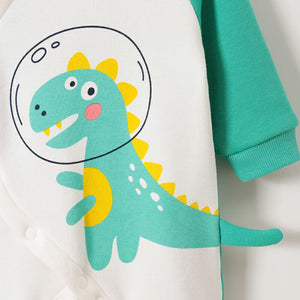 Casual Dino Winter Fleece Baby Romper With Cap 4 - Minitaq baby kids clothes dress