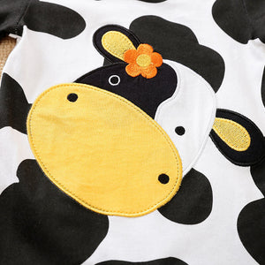 Cute Moo Baby Romper With Cap 5 - Minitaq baby kids clothes dress