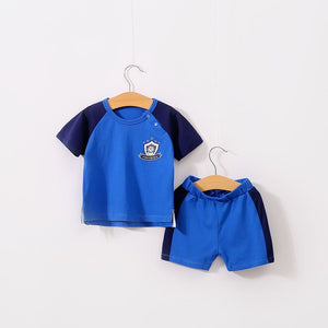 Football Sports Style Blue Shirt And Shorts 1 - Minitaq baby kids clothes dress