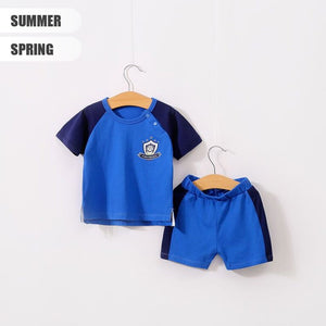 Football Sports Style Blue Shirt And Shorts 2 - Minitaq baby kids clothes dress