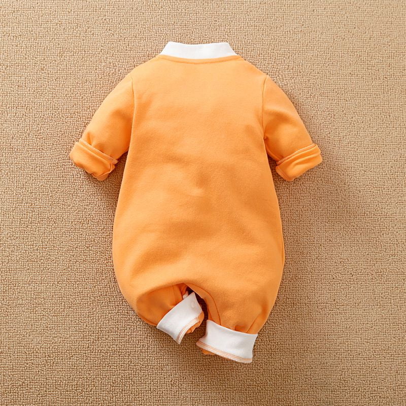 Fun Pocket Cat Orange Style With Bib 6 - Minitaq baby kids clothes dress