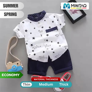 Stylish Killer Star Pattern Design Shirt With Shorts 2 pcs Set 1 - Minitaq baby kids clothes dress