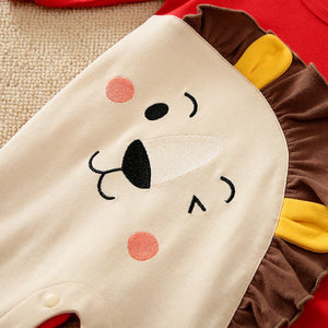 Red Adorable Cartoon Baby Romper 3 - Minitaq baby kids clothes dress