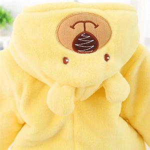 Yellow Bear Winter Hooded Romper 6 - Minitaq baby kids clothes dress