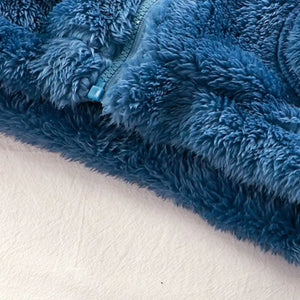 Cozy Blue Winter Sherpa Tracksuit 2pcs Set - Minitaq baby kids clothes dress