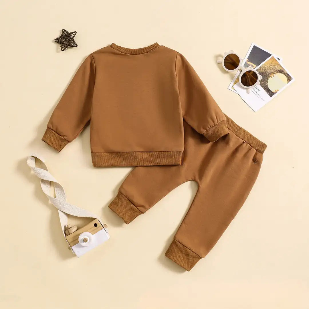 Daddy’s Girl Mocha Sweatshirt & Jogger Set - Minitaq baby kids clothes dress