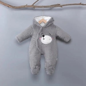 Cozy Gray Teddy Bear Cartoon Romper 5 - Minitaq baby kids clothes dress