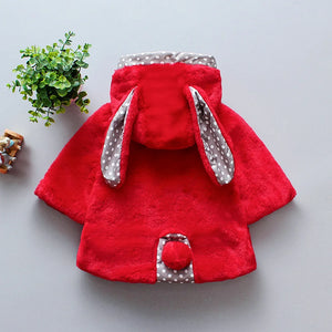 Charming Rosy Red Hooded Baby Girl Winter Coat 5 - Minitaq baby kids clothes dress