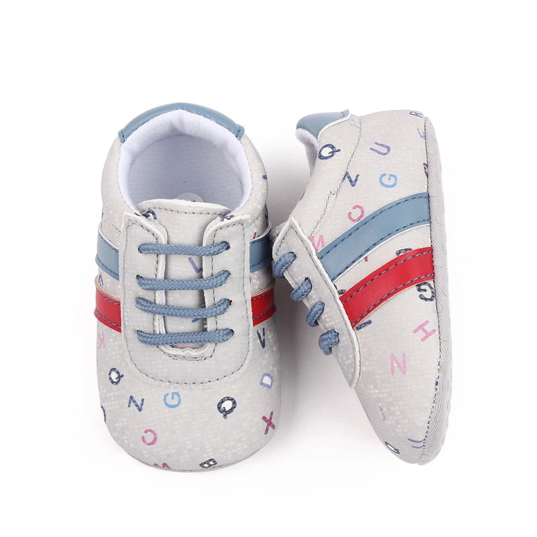 Alphabetical Pattern Baby Shoes with Red and Blue Stripes 5 - Minitaq baby kids clothes dress