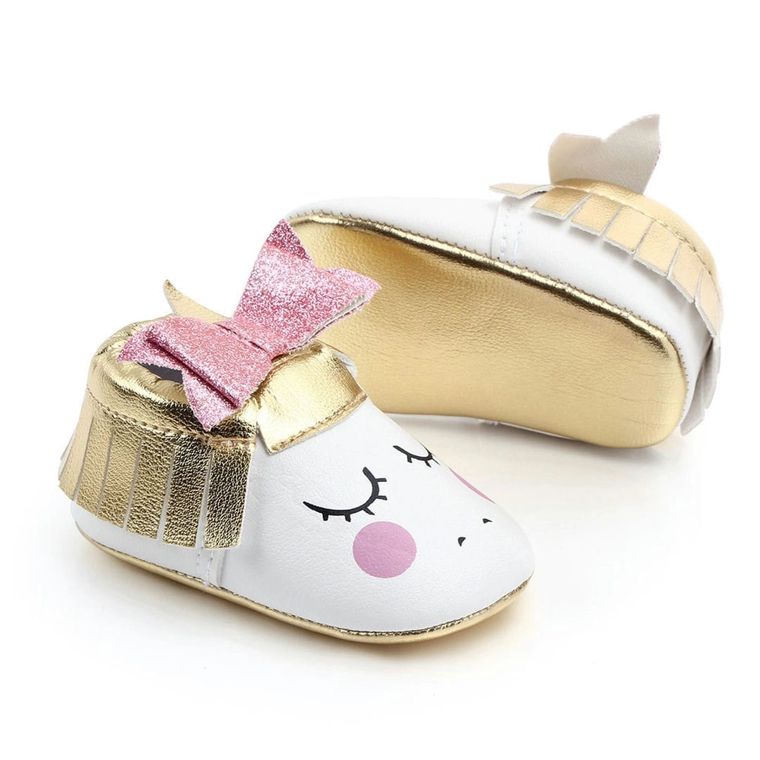 Cute Unicorn Style White and Gold Baby Girl Shoes 5 - Minitaq baby kids clothes dress