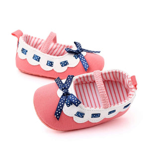 Pink Fancy Bow Knot Laced Casual Baby Shoes 5 - Minitaq baby kids clothes dress